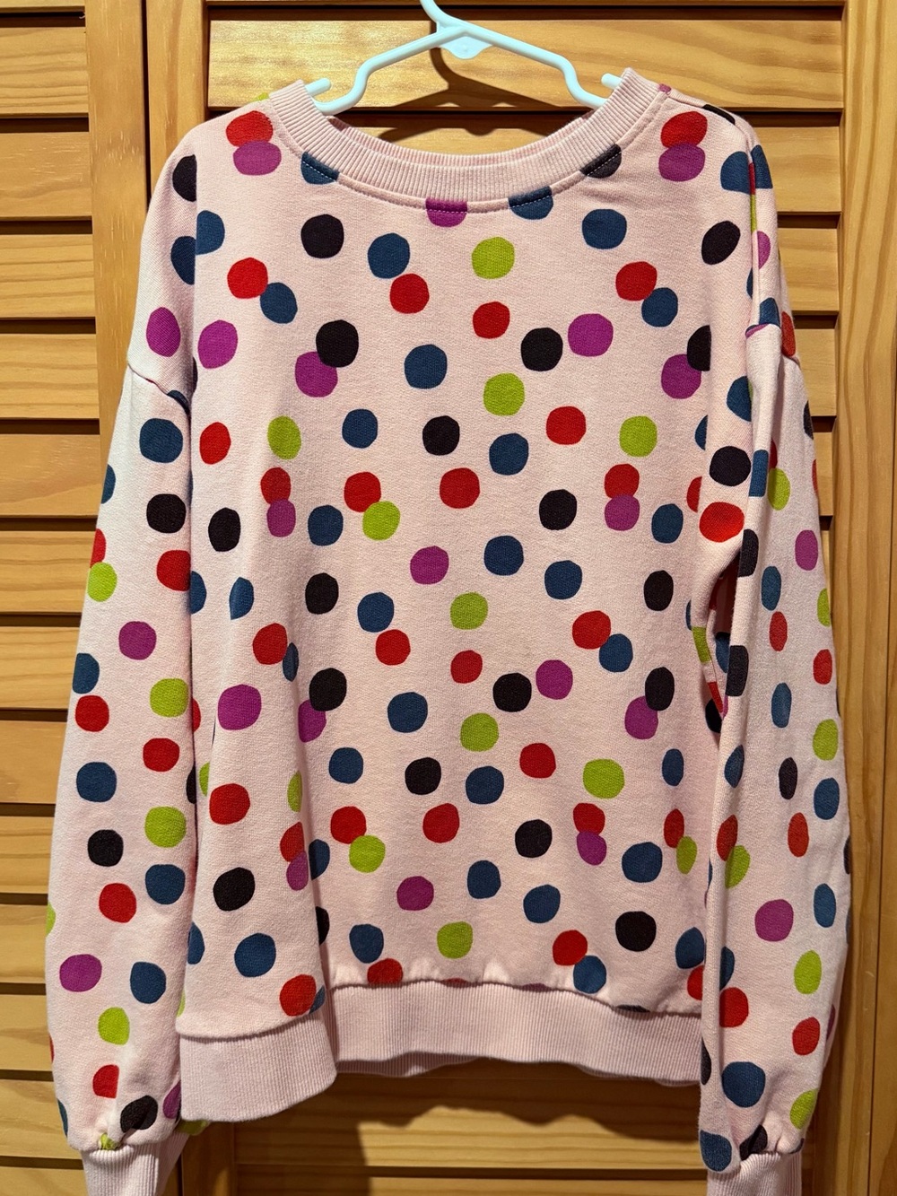 Hanna Andersson Girls Colorful Dot-Print Pink Sweatshirt